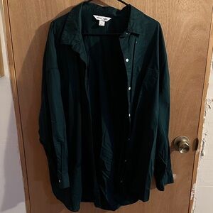 Old Navy Deep Green Boyfriend Shirt